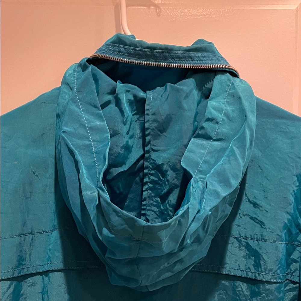 Turquoise Nylon Utility Jacket - Picture 3 of 4